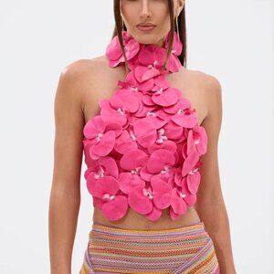 AKIRA FLOWER BOMB TOP IN FUCHSIA - M